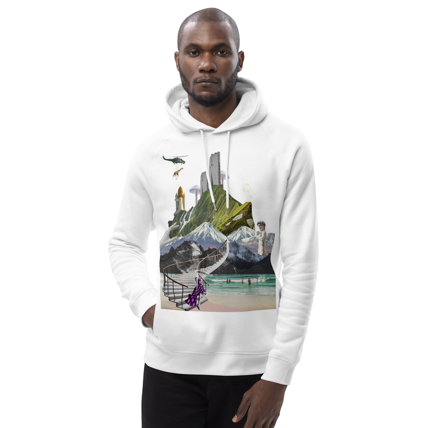 "Enigmatic Dreamscape" Organic Cotton Hoodie