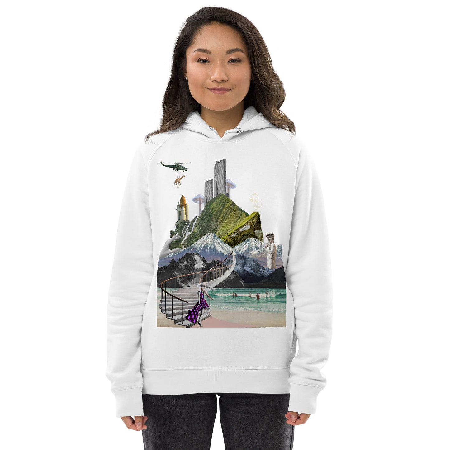 "Enigmatic Dreamscape" Organic Cotton Hoodie
