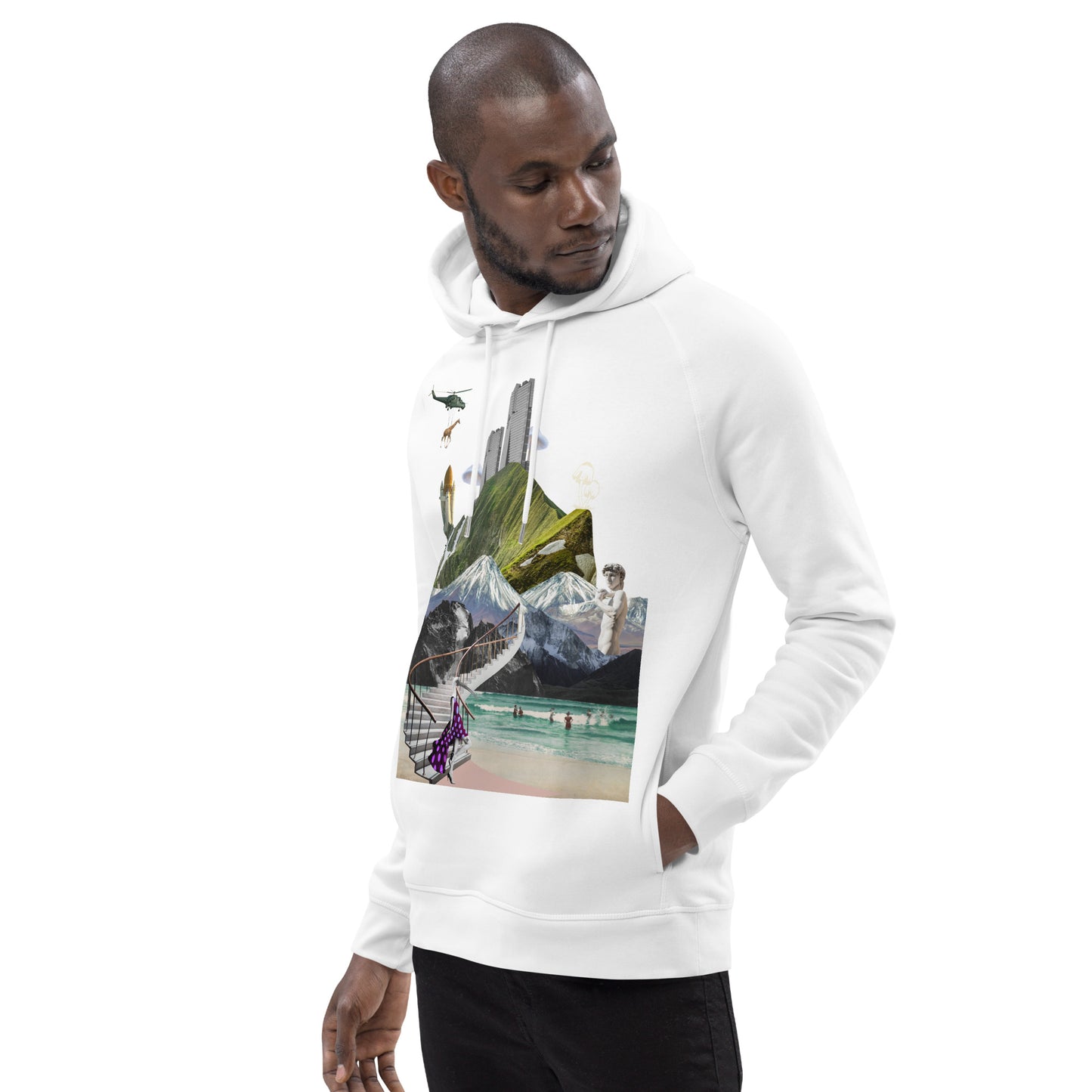 "Enigmatic Dreamscape" Organic Cotton Hoodie