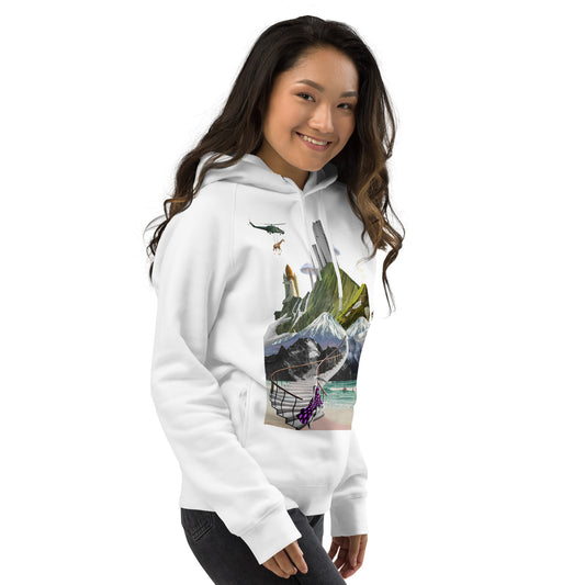 "Enigmatic Dreamscape" Sweat à Capuche en Coton Bio