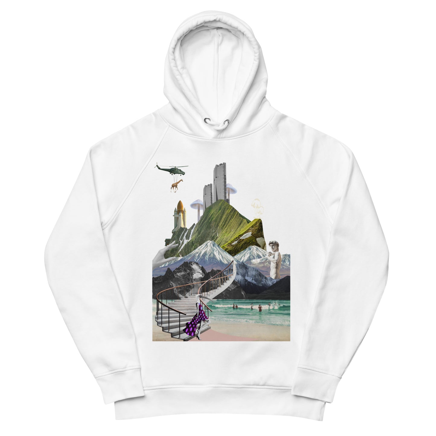 "Enigmatic Dreamscape"  Organic Cotton Hoodie